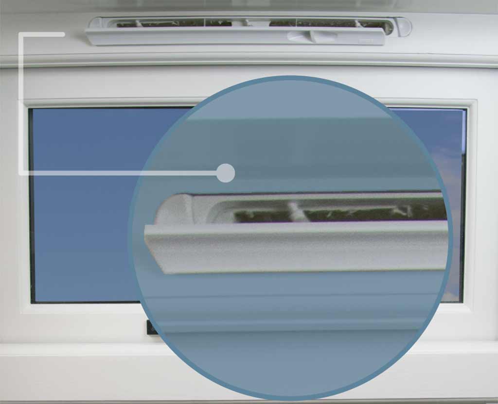 Trickle vent installed on window head improving ventilation in London